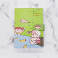 A5 PU leather hand ledger notepad with thread binding and themed cover design
