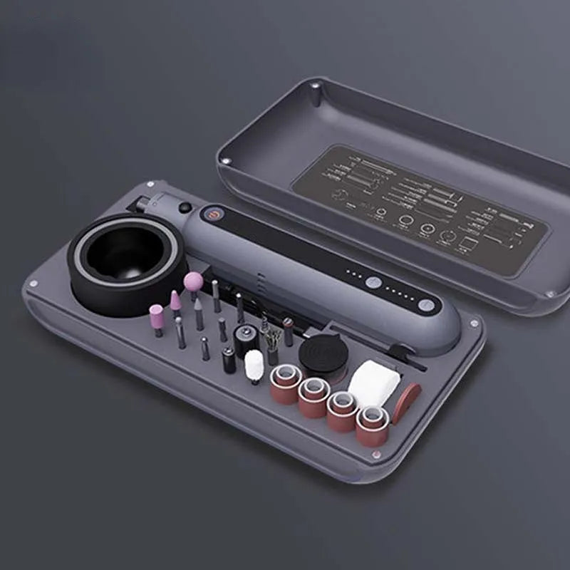 Mini electric grinder set with lithium battery for carving and polishing