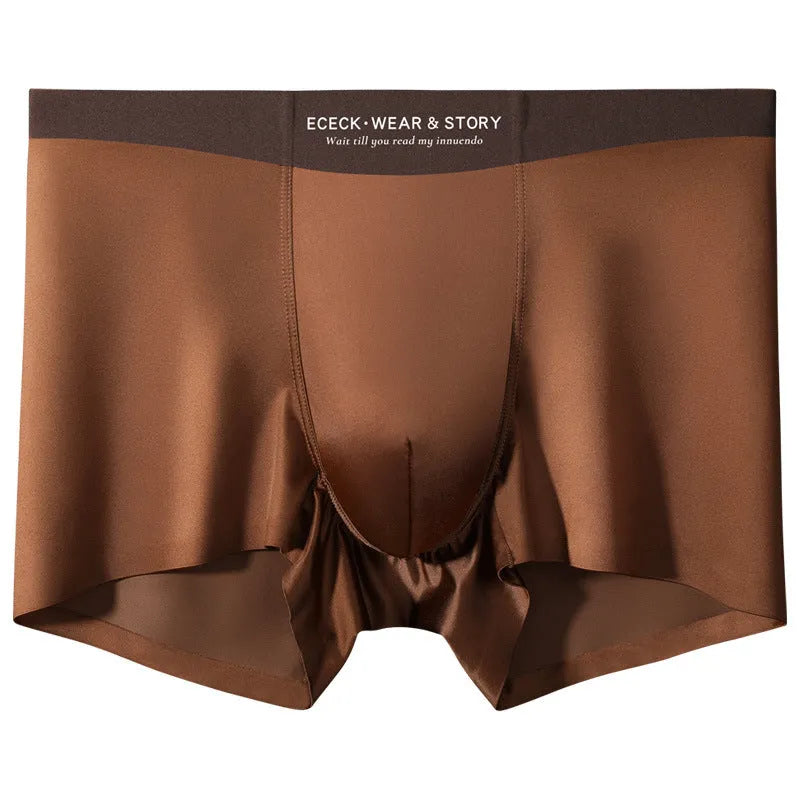 Men's colourblock ice silk seamless underwear in multiple colour options