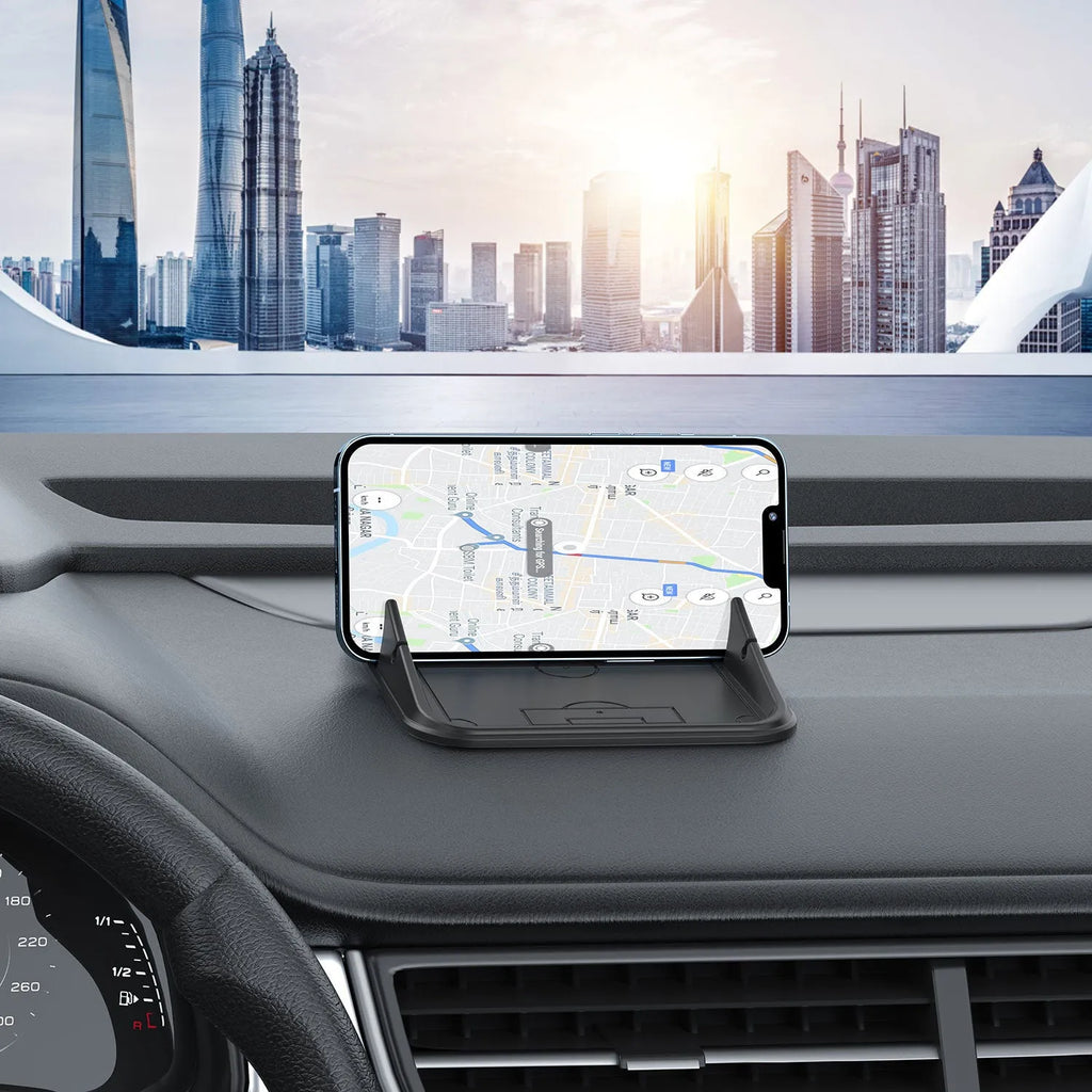 Silicone automobile phone holder with suction pad mount in Peak-X5 colour for dashboard or windscreen installation
