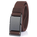 Jeans belt with magnetic alloy buckle in five colour options including black, brown and Army Green