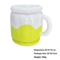 Yellow inflatable PVC ice bucket for outdoor parties and portable drink cooling.