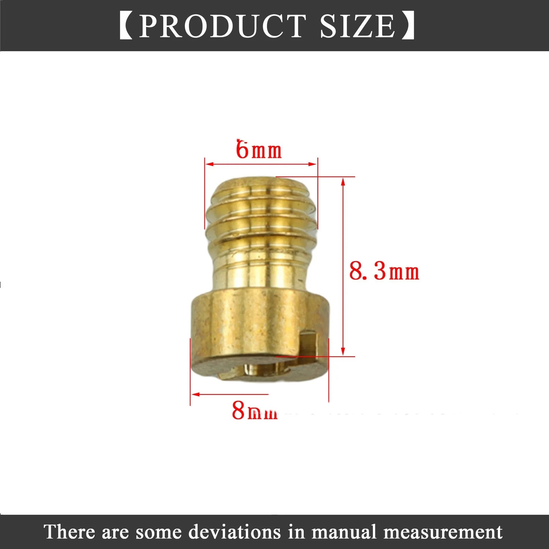 Brass M6 carburettor main jet nozzle for Derotto PHBN PHVA with size marking