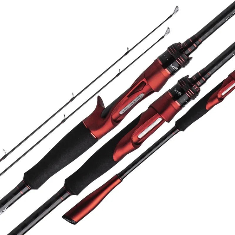 Carbon ultralight fishing rod with straight and pikestaff handle options in 2.1m and 2.4m lengths