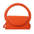 Horizontal square PU leather shoulder messenger bag in multiple colours with stitching details