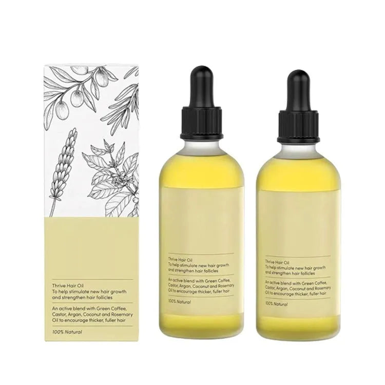 60ml bottle of yellow rosemary hair oil for damaged hair treatment