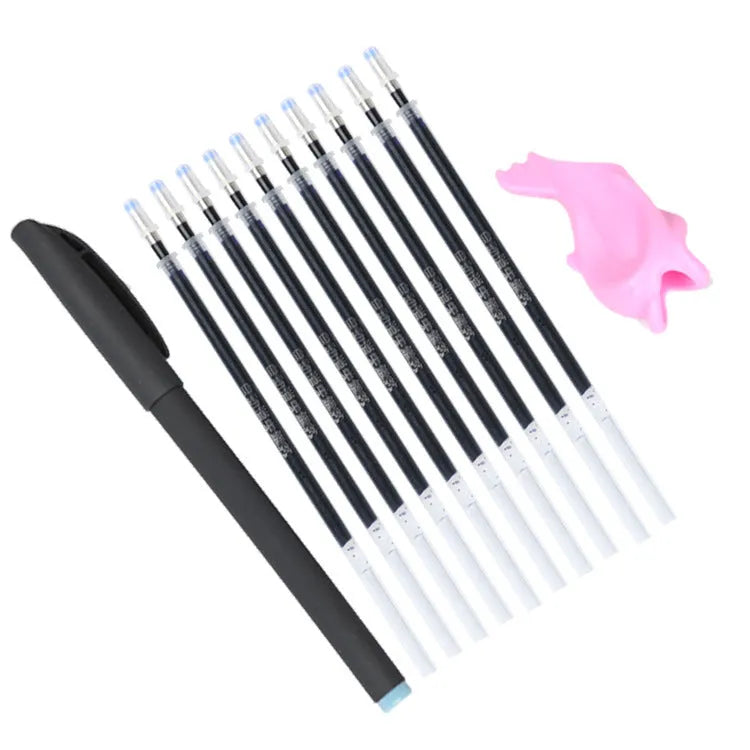 Automatic fading pen set with 0.5mm blue ink refills and plastic pen body for temporary markings