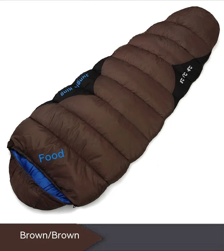 Mummy sleeping bag in army green with compression sack for camping