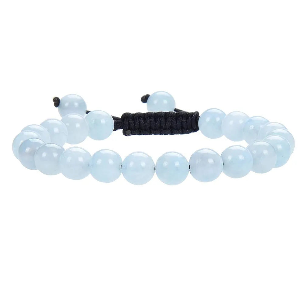 Women's flat knot braided healing bracelet with hand-woven geometric patterns
