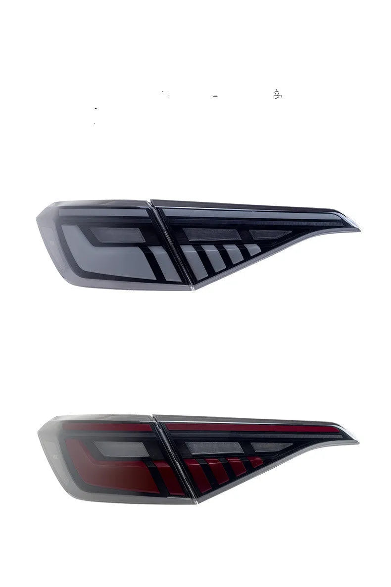 11th Generation Honda Civic black and red modified LED taillight assembly with dynamic streamer indicators