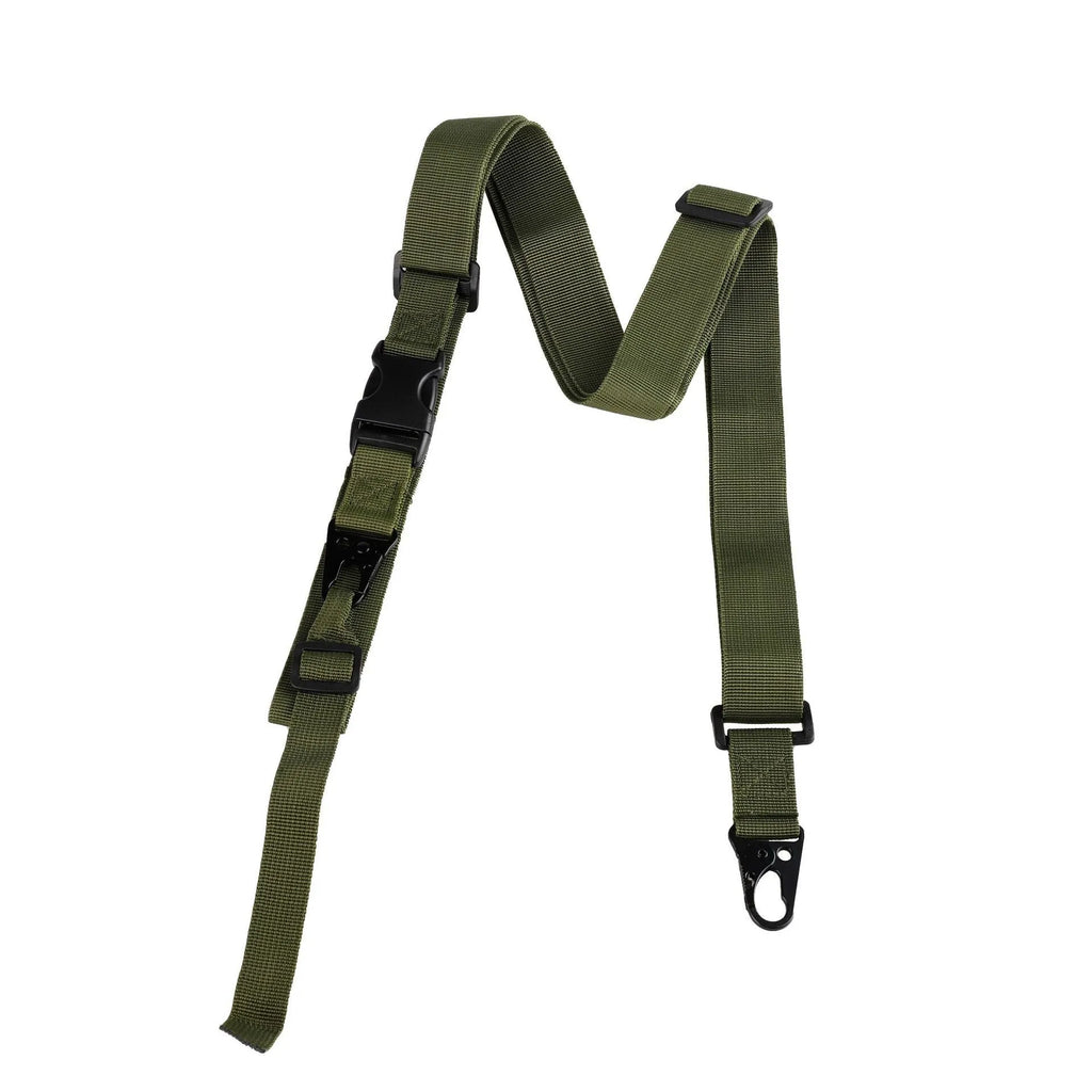 Outdoor nylon crossbody sling strap with alloy snap buckle, 148cm length in army green colour