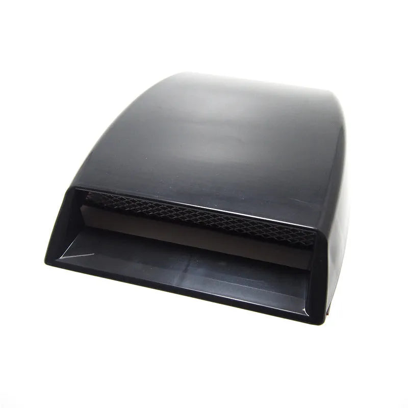 Black ABS plastic decorative car air vent with 260mm length and 33mm air inlet height.