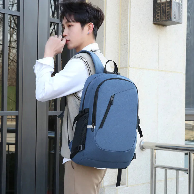 Oxford cloth computer backpack with 20-35L capacity measuring 50cm height x 31cm width x 19cm depth