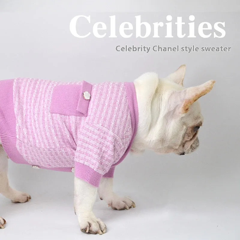 Wool fabric Schnauzer dog clothing in classic style for autumn and winter seasons