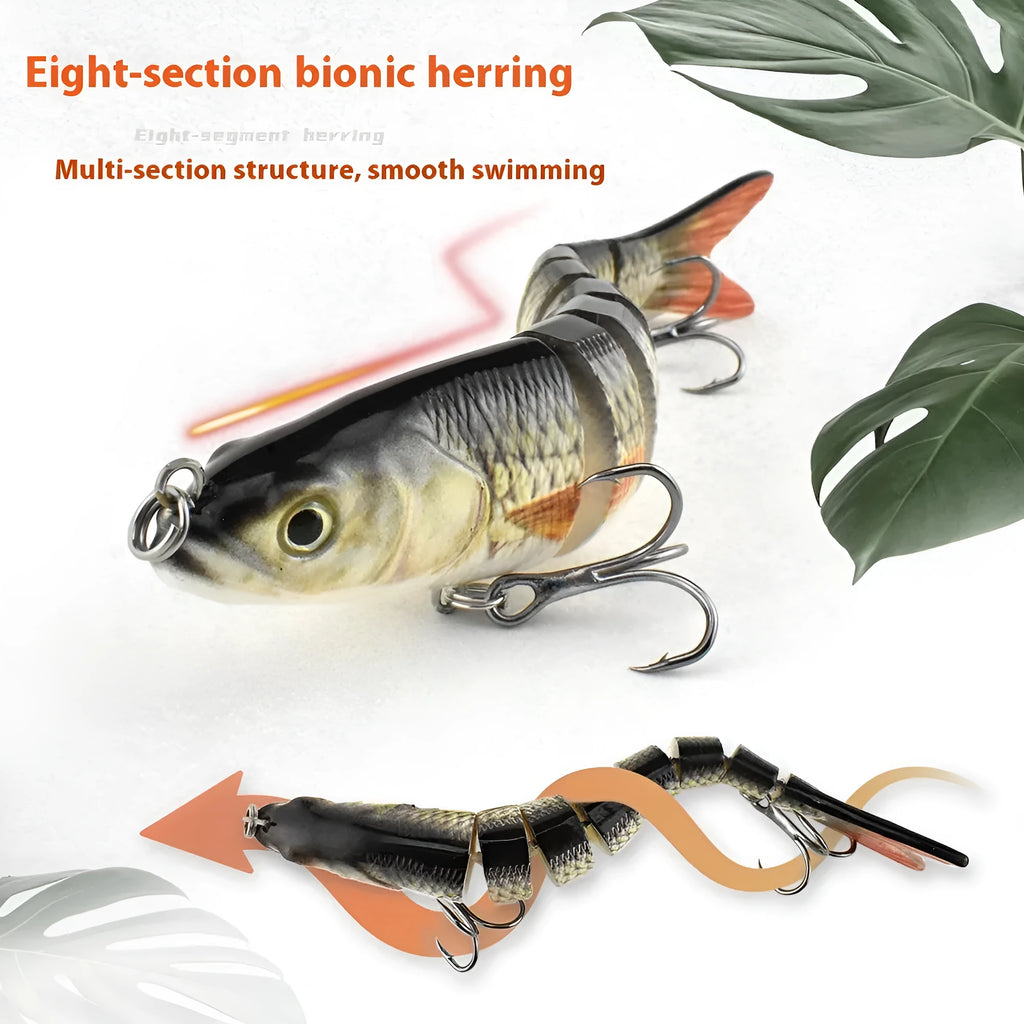 Eight Fish hard plastic fishing lure measuring 133mm, shown in a selection of available colour options.