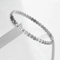 Korean-style titanium steel bracelet with electroplated finish in gold, rose gold or steel colour featuring number design elements