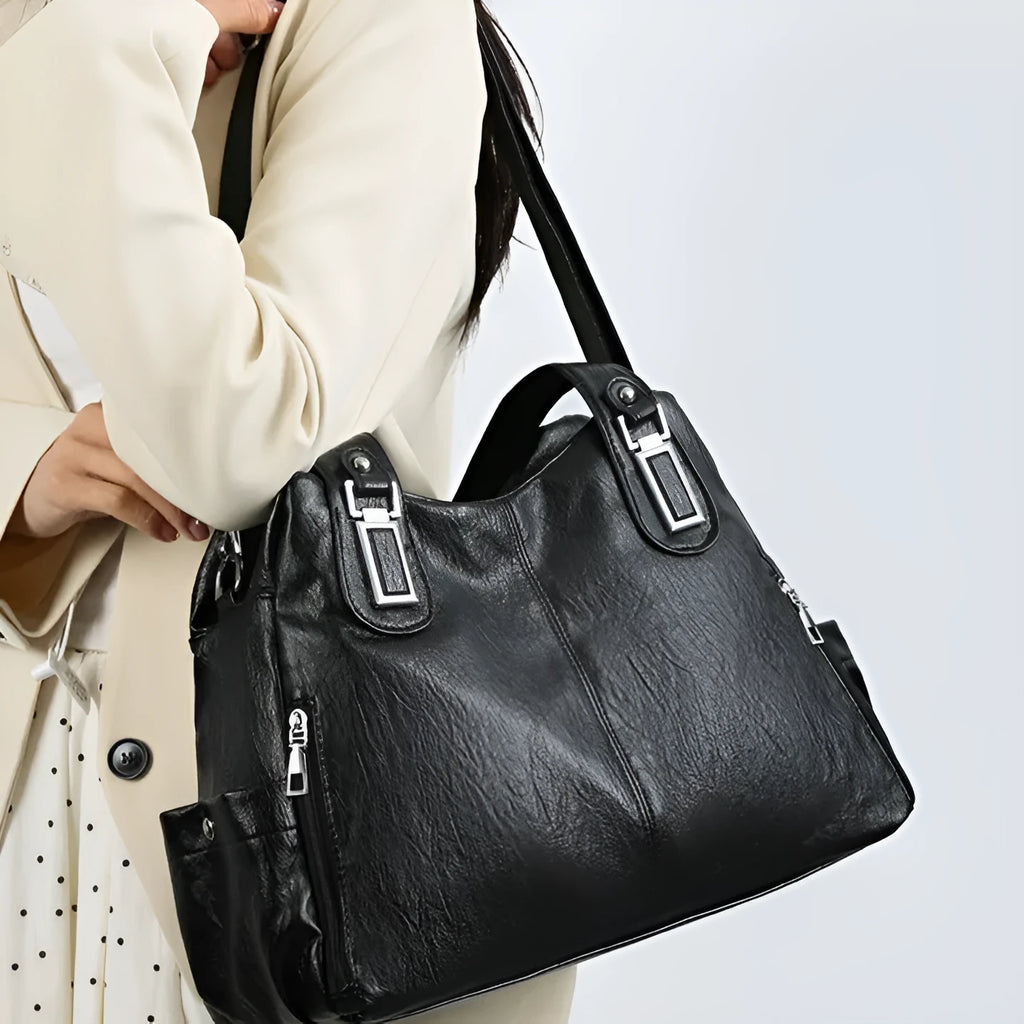 Soft PU square vertical tote bag for women in multiple colours with a single shoulder strap.