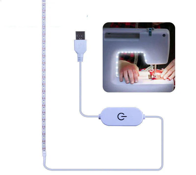 Photon Lighting flexible USB LED light strip with touch control on a white background.