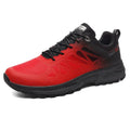 Plus size men's outdoor running shoes with breathable mesh surface in black colour option