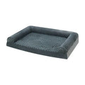 Light grey foldable cloth kennel for a large dog, shown with dimensions.