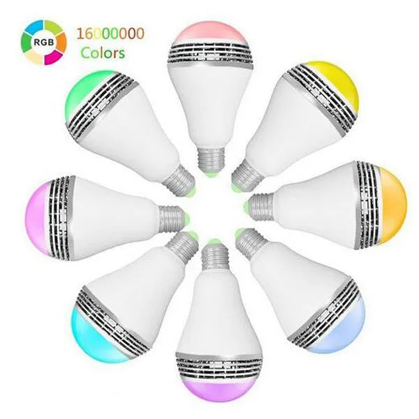 E27 smart LED bulb with Bluetooth speaker and RGB colour control