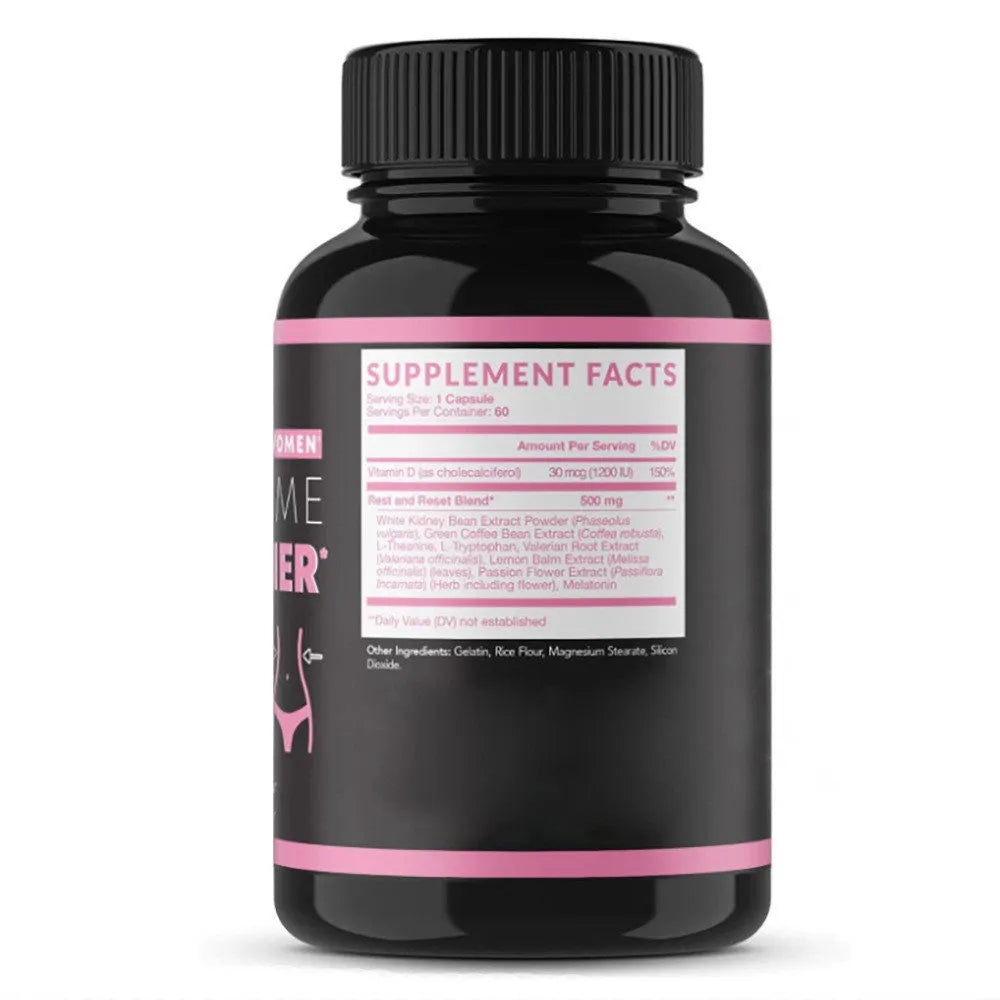 L-Carnitine capsules with white kidney bean extract in 60-count bottle dietary supplement packaging