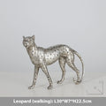 Leopard resin ornament in American Leopard colour on a shelf