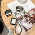 Matte electroplated TPU protective case for AirPods with attached bracelet loop