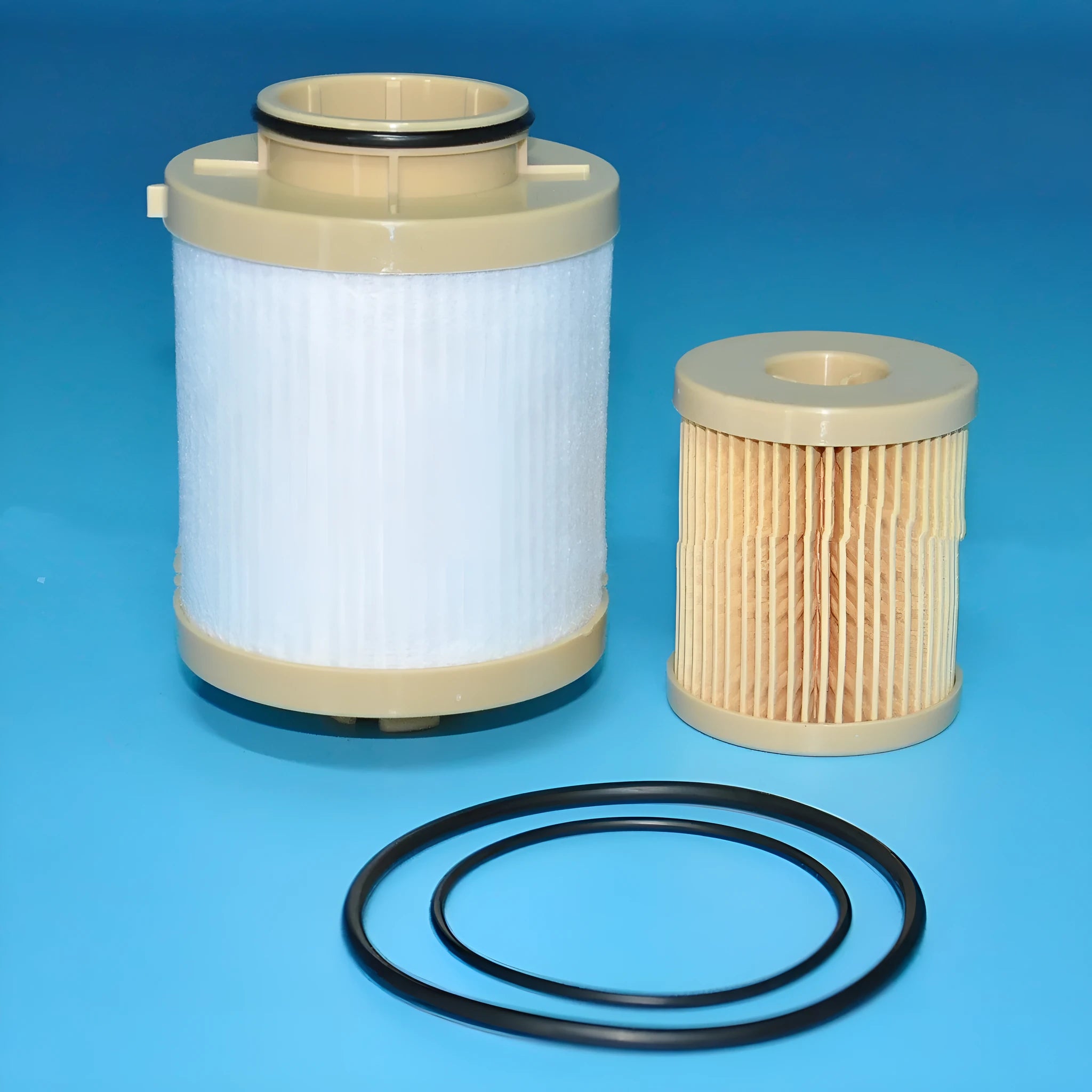 FD4616 diesel fuel filter for Ford F350 F550 trucks with 6.0L engine, showing dimensions.