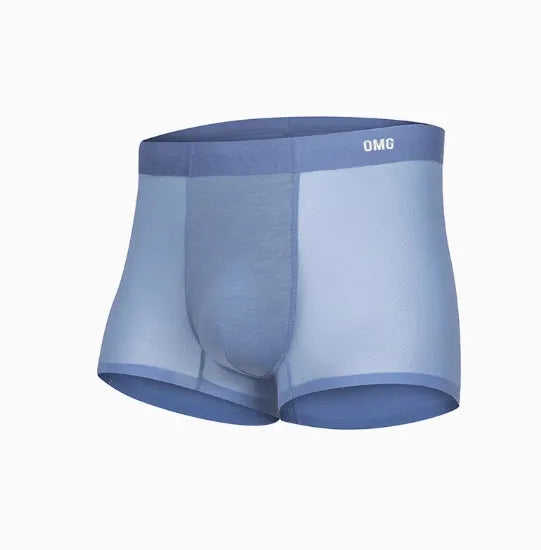 Men's antibacterial seamless sports underwear in nylon and spandex blend showing colour options
