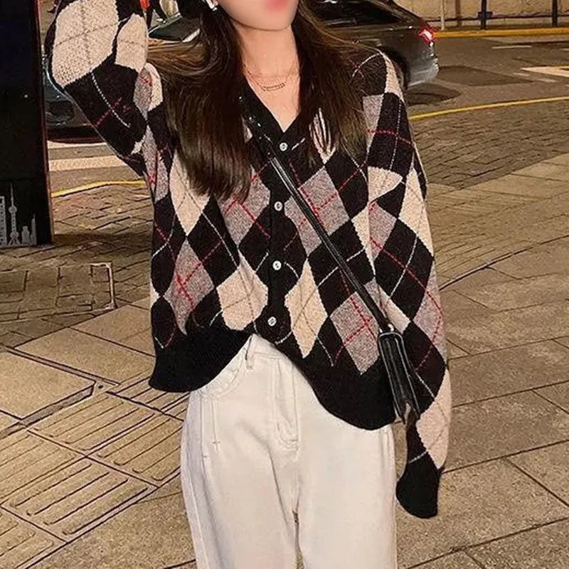 Women's acrylic knitted cardigan coat in macaron colours including pink, green, and khaki, regular sleeve, casual style.