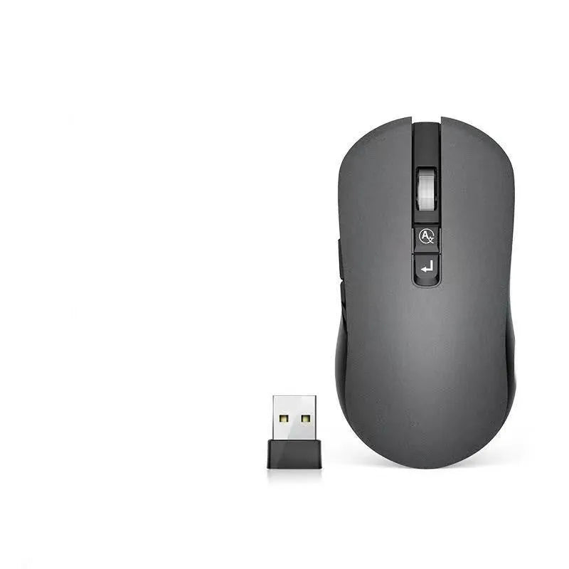 IFLYTEK wireless gaming mouse with noise reduction microphone on a desk.