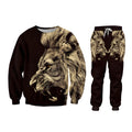 Men's casual tracksuit with hoodie and pants, digital print, goose down fill, available in sizes S to 6XL