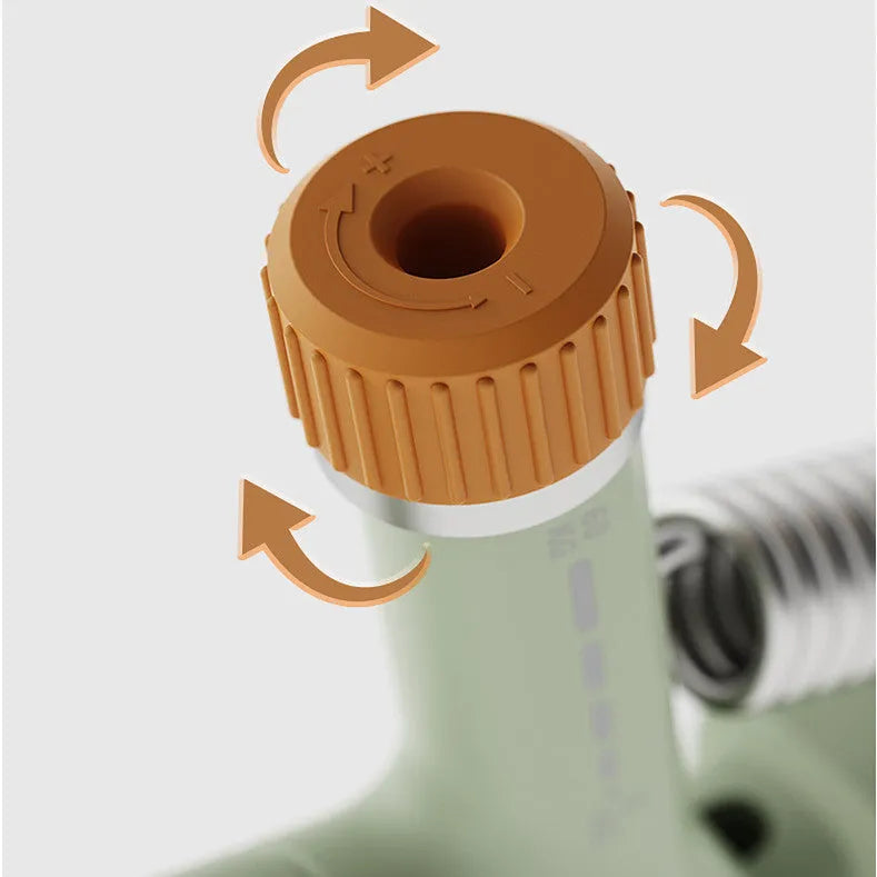 Adjustable spring grip strength trainer in ivory white, black, or green.