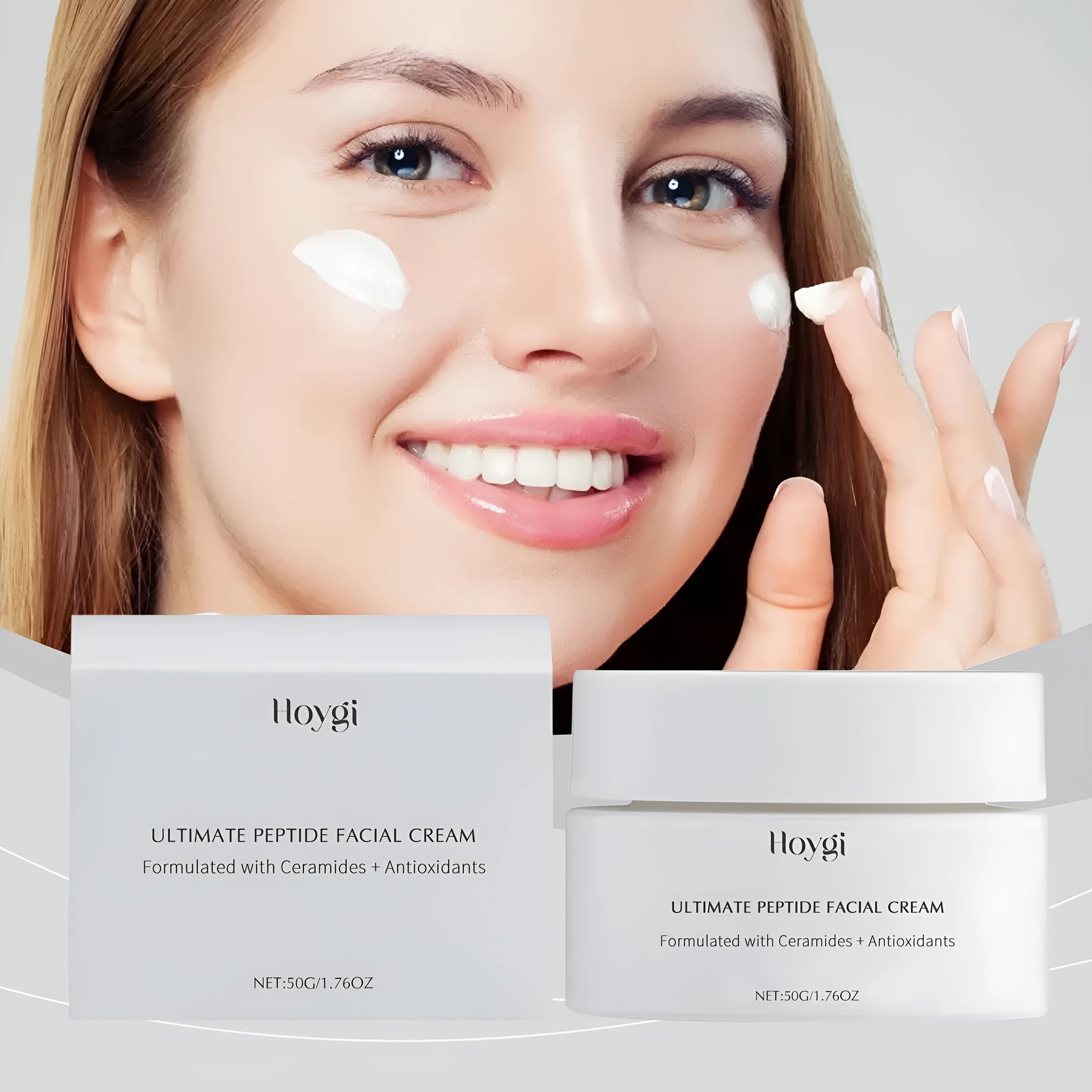 50g jar of Deep Nourishing Moisturising Facial Cream with Niacinamide and Ceramide NP.