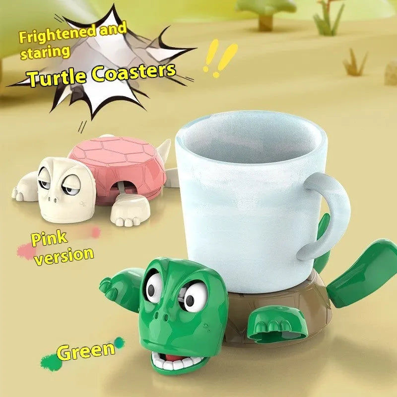 ABS turtle coaster in light green, dark green, wheat starch colour or yellow for heat insulation