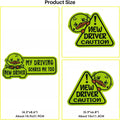 Set of three magnetic reflective animal stickers for vehicle safety marking