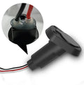 Stainless steel yacht anchor light socket with wires at bottom for marine navigation