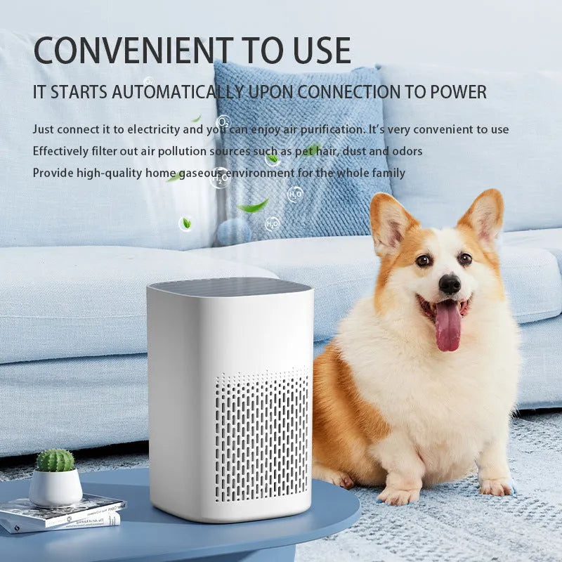 Desktop USB air purifier panel unit for small room PM2.5 and odour removal