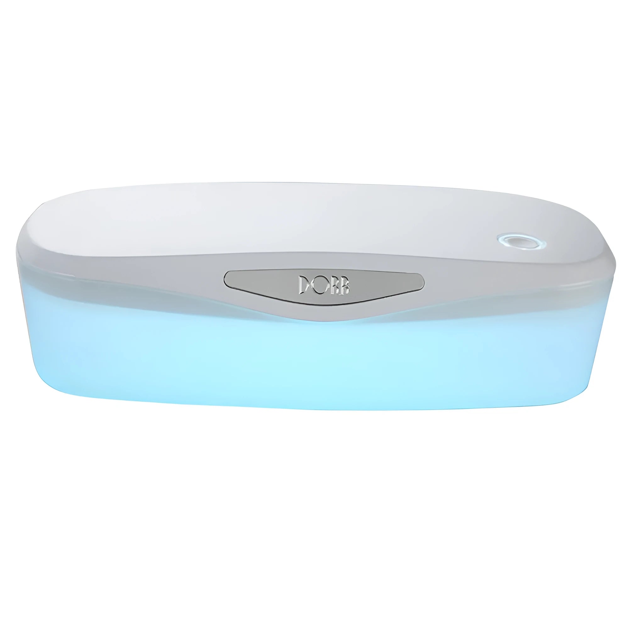 DORR portable UV sterilisation box with USB cable on a white background.
