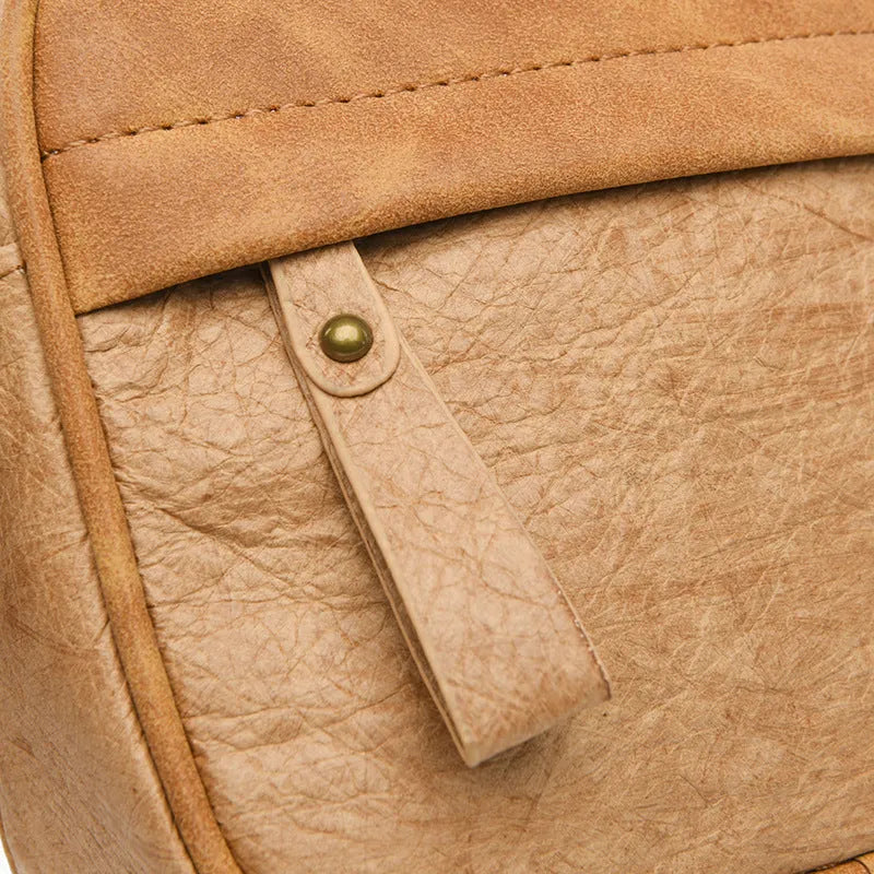 Men's retro style crossbody bag in waterproof paper material with polyester lining