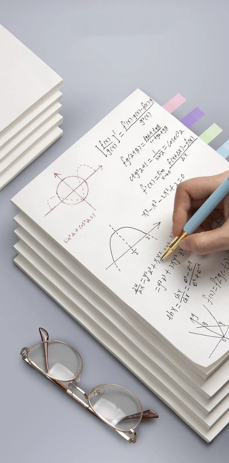 A5 blank draft book notebook with eye protection paper for calculus and mathematics students