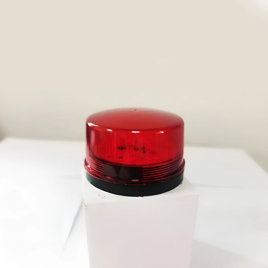24V warning and alarm light in red, yellow, blue, or green colours measuring 73mm diameter