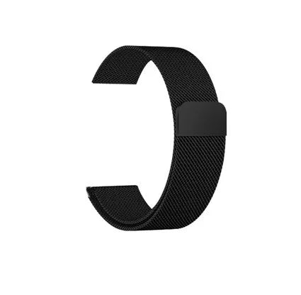Stainless steel watch strap in silver, shown fitted to a watch with 42mm case.