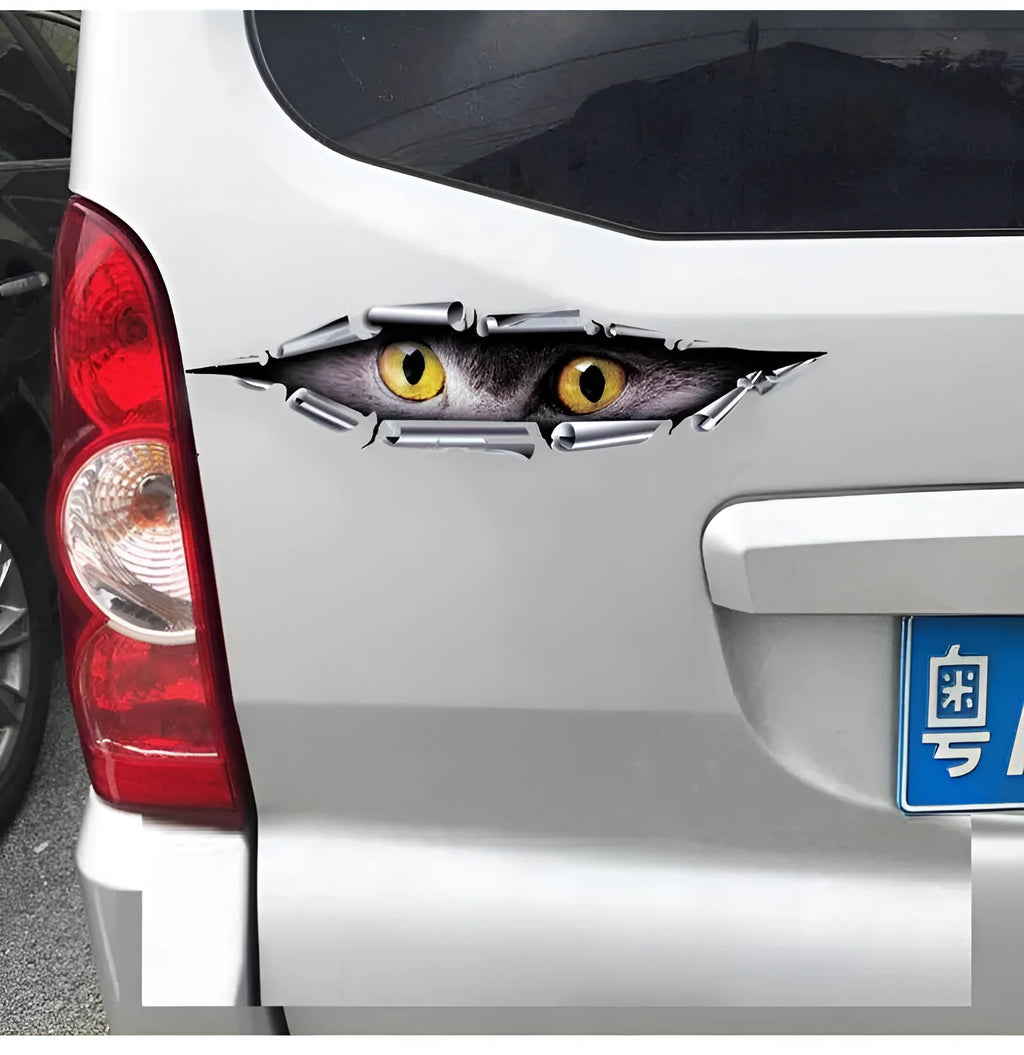 3D car sticker with tiger eye or eagle eye pattern for vehicle door decoration