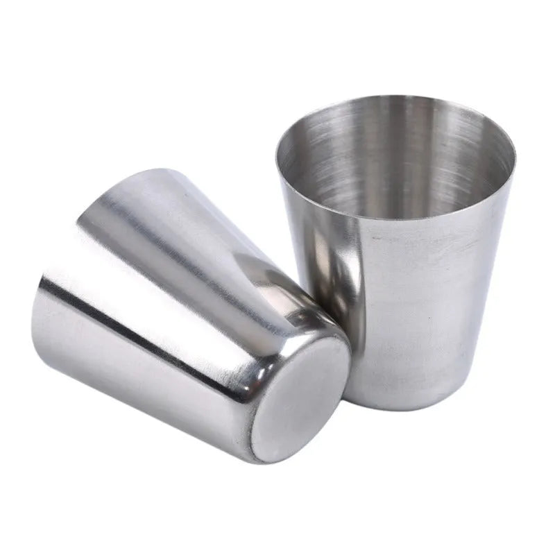 30 ml stainless steel wine glasses in PU leather cup cover with cup holder for outdoor travel