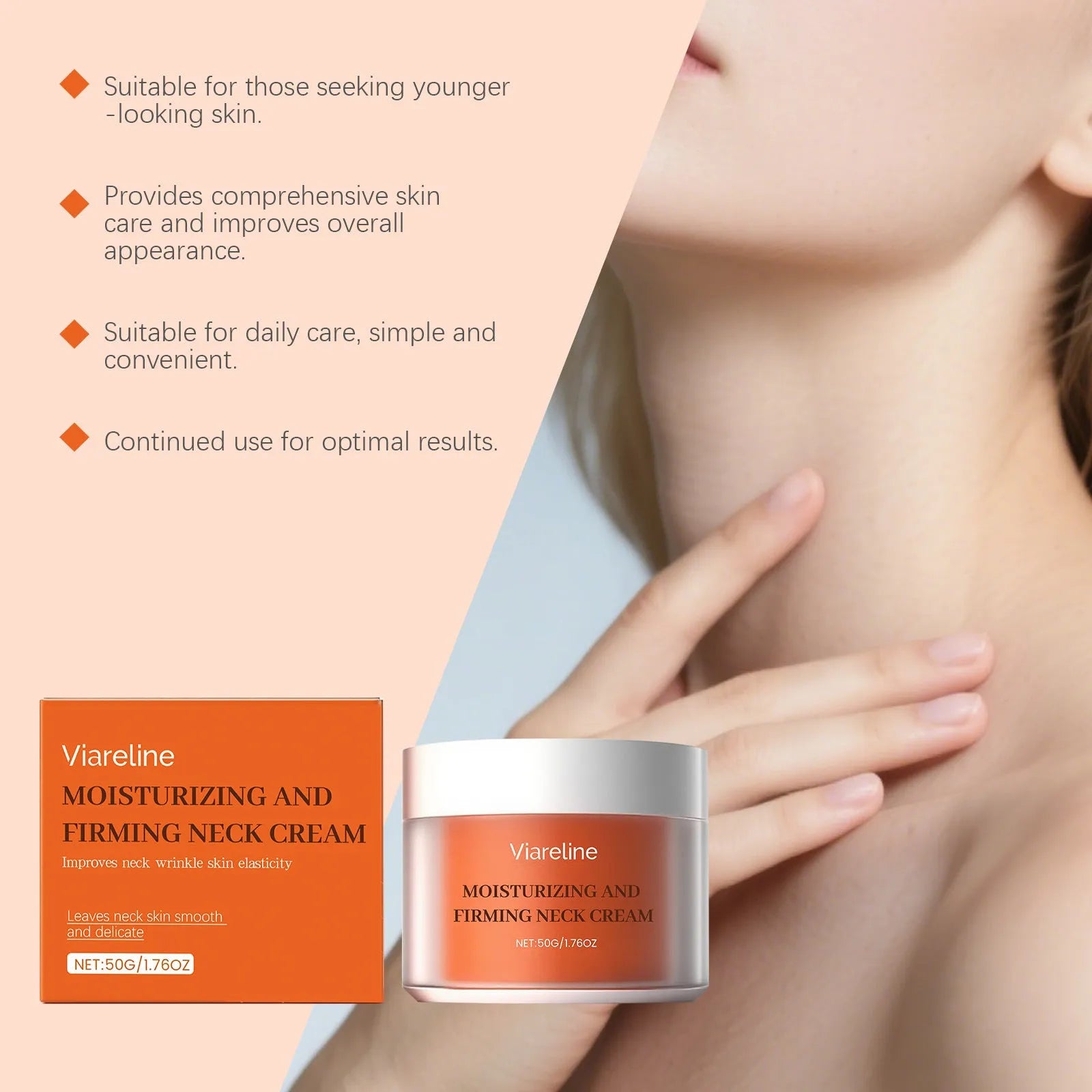 Jar of 50g Daily Neck Contour Skin Moisturising Care Cream