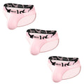 Men's solid colour cotton modal boxer shorts in black, pink, or red on a white background.
