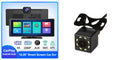 12-inch touchscreen car DVR dash cam with front and rear camera showing on display