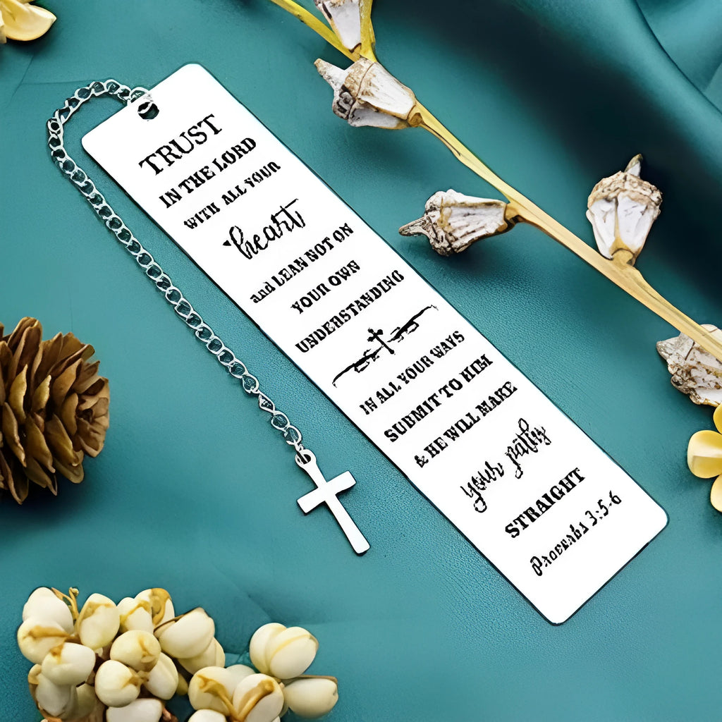 Stainless steel bookmark with European design in CF-S5170 steel colour finish